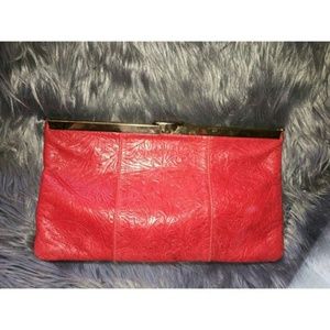 Vintage leather clutch purse
